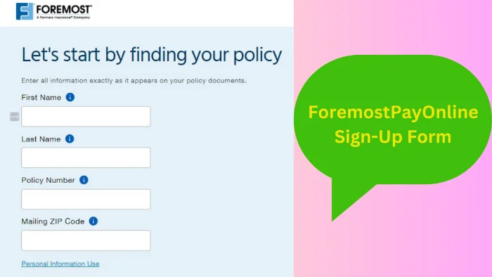 ForemostPayOnline Sign-Up Form